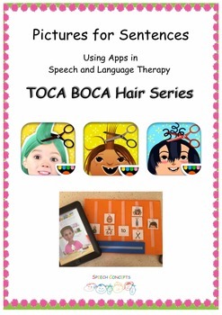 Pictures for Sentences - Toca Boca Hair Series