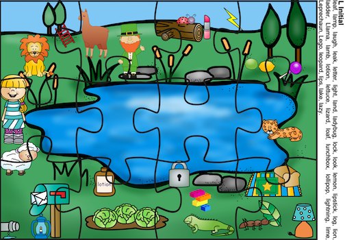 Articulation Puzzles - Word and Sentence level for k, g, f, sh, l ,s - Image 3